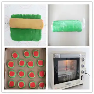 Make Watermelon cookies step 2