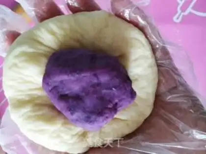 Make Purple potato caterpillar bread step 6
