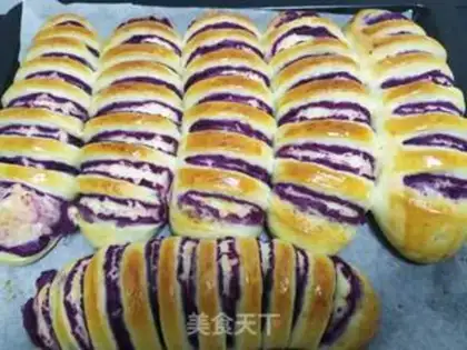 Make Purple potato caterpillar bread step 14