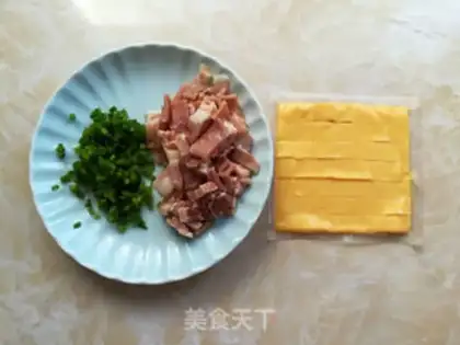 Make A spicy bacon cheese cookie step 1
