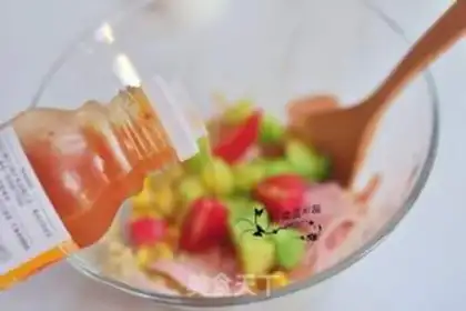 Make Cucumber ham fruit salad step 5