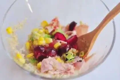 Make Cucumber ham fruit salad step 6