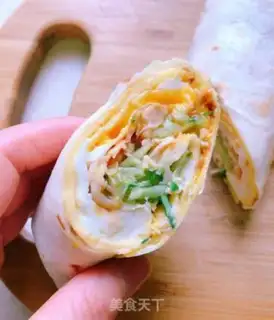 Make Chicken cucumber roll step 7
