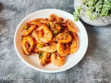 Make Bean petal shrimp step 6