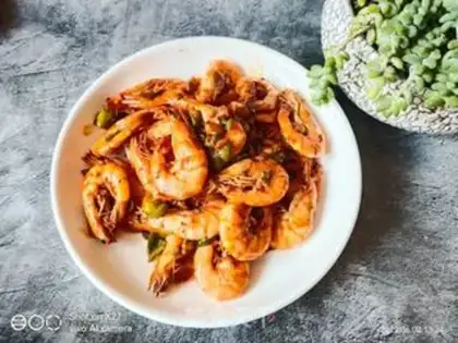 Make Bean petal shrimp step 7