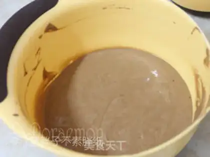 Make No oil-free chocolate steam cake step 6