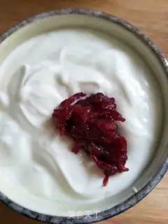 Make Cherry butter yogurt step 1