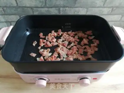 Make Bacon fried rice step 3