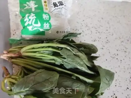 Make Fan spinach step 0