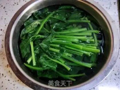 Make Fan spinach step 3