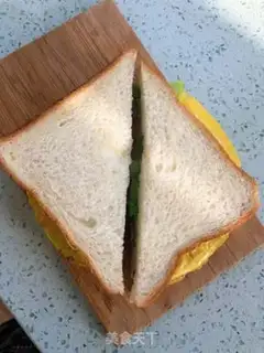 Make Egg ham sandwich step 6