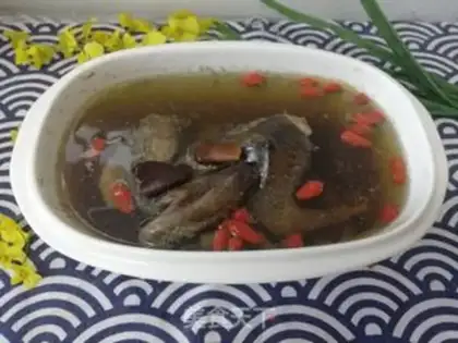 Make Soup of mushroom pigeons step 6