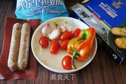 Make Beef sausage pizza step 1