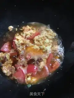 Make Beef tomato egg paste step 11