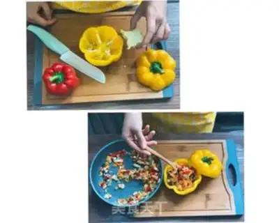 Make Five-coloured chicken rice step 6