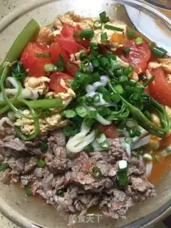 Make Beef tomato egg paste step 17