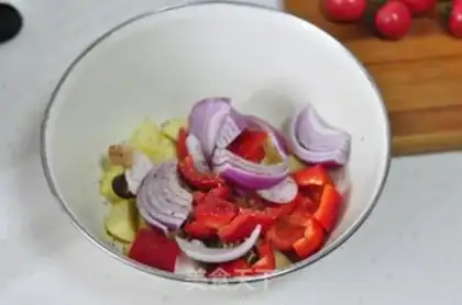 Make Roasted vegetables and chicken legs step 3