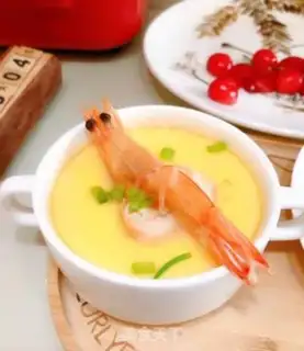 Make Butterfly shrimp steamed eggs step 21