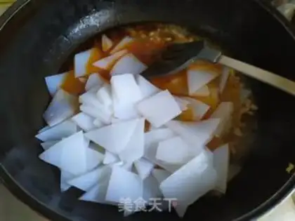 Make Frozen powder with mushroom sauce step 7