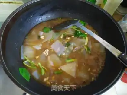 Make Frozen powder with mushroom sauce step 12