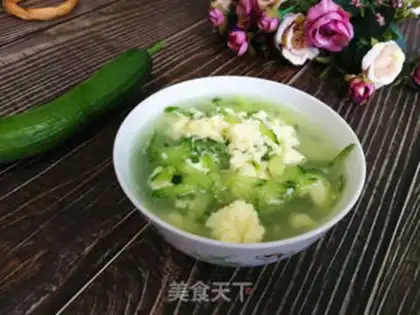 Make cucumber silk egg soup step 5