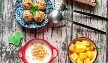 Make Chicken oatmeal cheeseball step 5