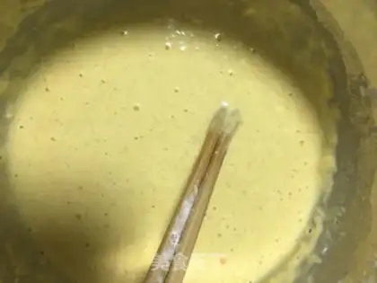 Make Corn pasta eggcake step 3