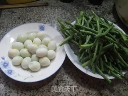 Make Tiger-skinned quail egg with beans step 0