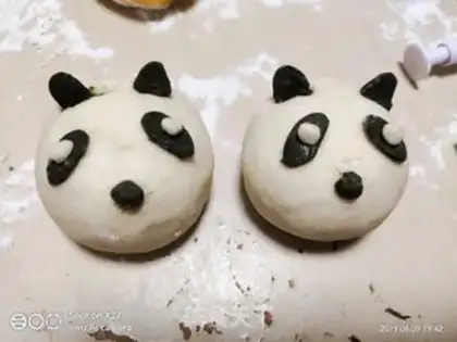Make Toon panda buns step 3