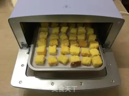 Make Cubes of custarded coconut step 6