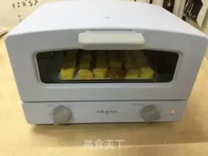 Make Cubes of custarded coconut step 7