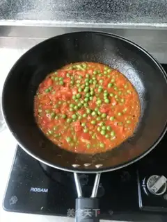 Make Peas fried tomatoes step 3