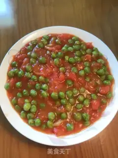 Make Peas fried tomatoes step 4