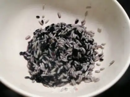 Make Black and white rice step 1