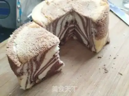 Make Zebra yogurt cake step 21
