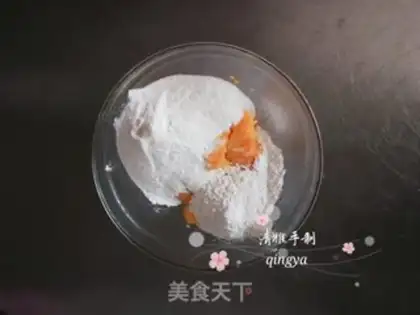 Make Pumpkin rice cake step 2