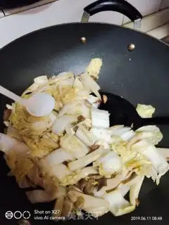 Make The almond mushrooms, the cabbage step 5