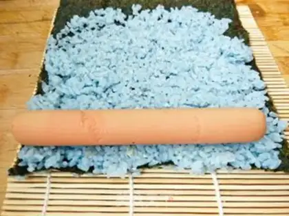Make Sausage sushi step 6