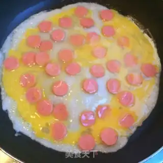 Make Ham chip eggcake step 6