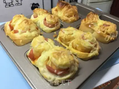 Make Cheese ham bread step 15