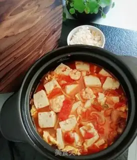 Make Shrimp tofu pot step 14