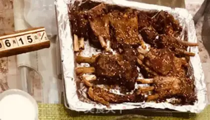 Make Xinjiang roasted lamb chops step 9
