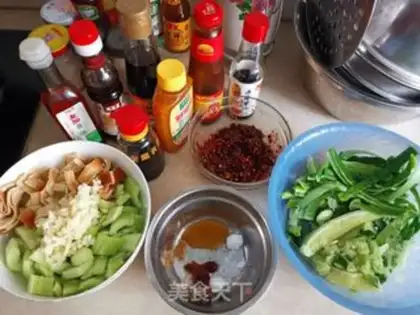 Make Dry tofu cucumber step 0