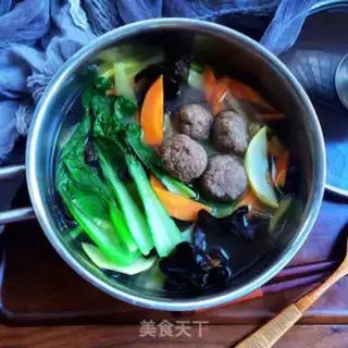 Make Vegetable soup for beefballs step 10