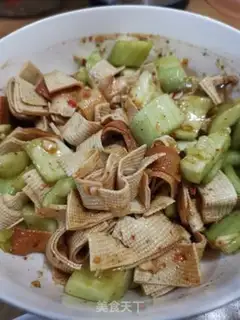 Make Dry tofu cucumber step 6