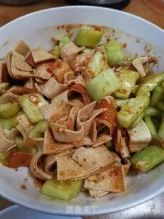 Make Dry tofu cucumber step 7