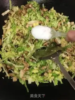 Make Meatloaf mushroom fried rice step 8
