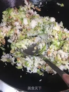 Make Meatloaf mushroom fried rice step 10