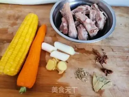 Make Corn steak soup step 0