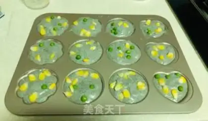 Make Corn bean black rice cake step 16